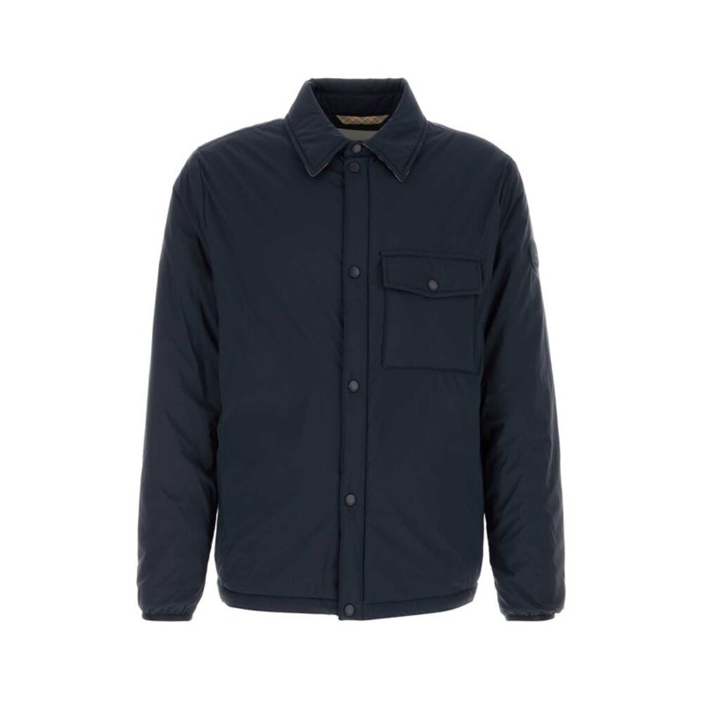 Burberry Men Navy Blue Nylon Dalewood Jacket